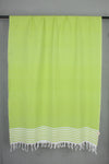 Handwoven Cotton Green Plaine Shawl