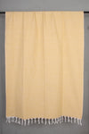 Handwoven Cotton Mustarad Yellow Plaine Shawl