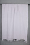 Handwoven Cotton Off White Plaine Shawl