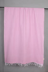 Handwoven Cotton Pink Plaine Shawl