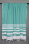 Handwoven Cotton Green Plaine Shawl