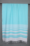 Handwoven Cotton Sky Blue Plaine Shawl