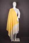 Handwoven Cotton Lemon Yellow Tangliya Shawl