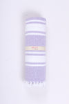 Blue Ultra Soft Bath Towel with White Stripes