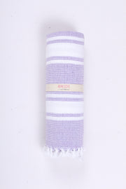 Blue Ultra Soft Bath Towel with White Stripes