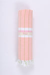 Baby Pink Ultra Soft Bath Towel with White Stripes