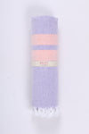 Blue Ultra Soft Bath Towel with Pink Stripes