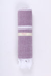 Brown Ultra Soft Bath Towel with White Stripes
