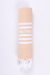 Melloew Yellow Ultra Soft Bath Towel with White Stripes