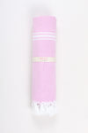 Pink Ultra Soft Bath Towel with White Stripes