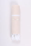 Lemonade Soft Bath Towel with White Stripes