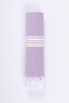 Light Purple Ultra Soft Bath Towel with White Stripes