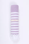 Light Purple Ultra Soft Bath Towel with White Stripes