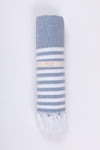 Blue Ultra Soft Bath Towel with White Stripes