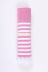 Magenta Pink Ultra Soft Bath Towel with White Stripes