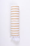Yellow and White Striped Towel