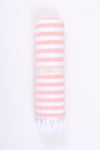 Orange and White Striped Towel