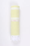 Yellow Ultra Soft Bath Towel with White Striped