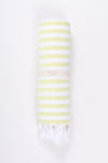 Yellow Ultra Soft Bath Towel with White Striped