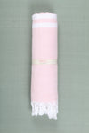 Peach Towel with White Striped