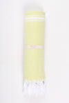 Lemon Yellow Ultra Soft Bath Towel with White Striped