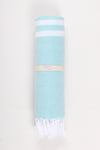 Sea Green Towel with White Striped