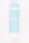 Sky Blue Ultra Soft Bath Towel with White