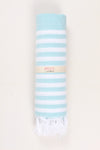 Sky Blue Ultra Soft Bath Towel with White Lining