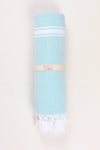 Sky Blue Ultra Soft Bath Towel with White Lining