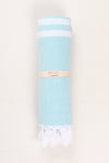 Sky Blue Ultra Soft Bath Towel with White Lining