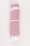Onion Pink Soft Bath Towel with White Striped