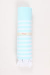 Sky Blue Soft Bath Towel with White Striped