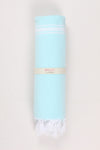Sky Blue Soft Bath Towel with White Striped