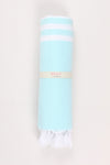 Sky Blue Soft Bath Towel with White Striped