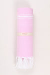 Pink Soft Bath Towel with White Striped