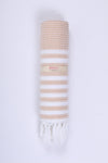 Peach Ultra Soft Bath Towel with White Striped