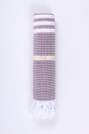 Ultra Soft Cotton Bath Towel with Gingham Check Pattern