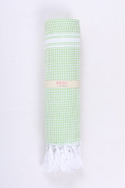 Mint Green Ultra Soft Bath Towel with White Stripes