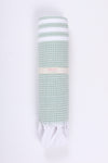 Green Utra Soft Bath Towel with White Striped