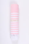 Peach Ultra Soft Bath Towel with White Striped