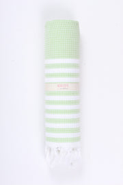 Sea Green Ultra Soft Bath Towel with White Striped