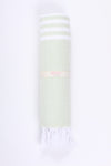 Light Sea Green Ultra Soft Bath Towel with White Striped