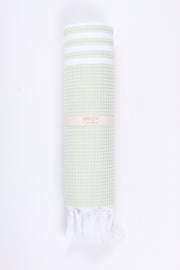 Light Sea Green Ultra Soft Bath Towel with White Striped