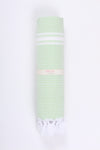 Sea Green Ultra Soft Bath Towel with White Striped