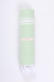 Sea Green Ultra Soft Bath Towel with White Striped
