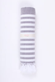 Brown Ultra Soft Bath Towel with White Striped