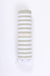 Olive Green Ultra Soft Bath Towel with White Striped