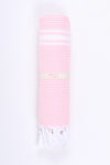 Peach Ultra Soft Bath Towel with White Stripes