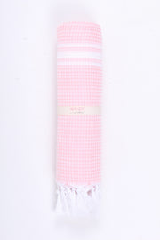 Peach Ultra Soft Bath Towel with White Stripes