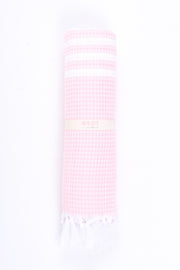 Peach Ultra Soft Bath Towel with White Stripes